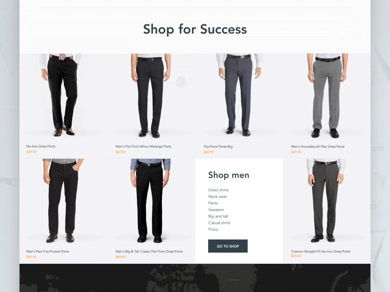 Van Heusen Homepage - Scene 3 design fashion homepage motion typography ui vanhausen website