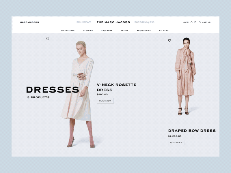 Marc Jacobs shopping experience buy clothing concept fashion marcjacobs pdp shop store style ui ux web