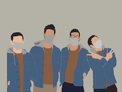 Boy Band design illustration
