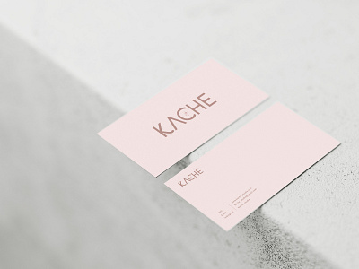 KACHE branding business card design flat logo minimal typography vector
