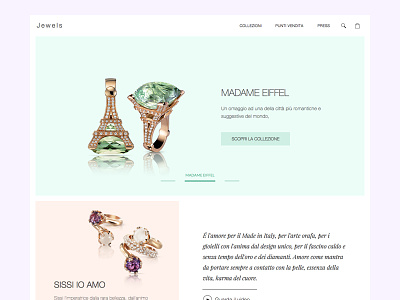 Landing page proposal ecommerce fashion flat jewelry jewels landing page minimal shop ui ux web website