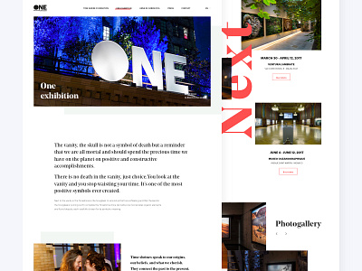 One planet, One future - The project design noprofit photography typography ui website