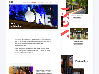 One planet, One future - The project design noprofit photography typography ui website