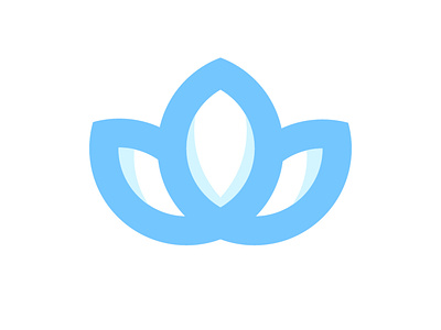 Frost Flower Logo baby blue blue branding calm design flat flower flower logo flowers ice logo minimal minimalist modern vector