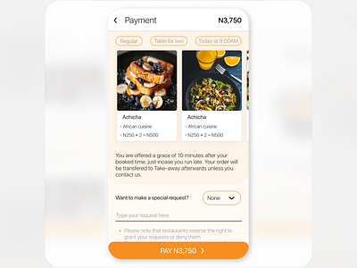 My Foodie app concept: Payment page app design food mobile design payment reservation restaurant ui ui design ux ux design