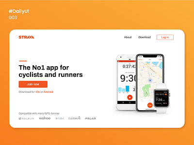 Daily UI - 003 daily 003 design fitness fitness app landing page uidesign uiux ux design website