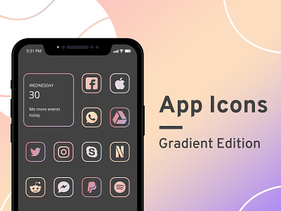 App Icons app design gradient icons iconset illustration ios ios14 trendy