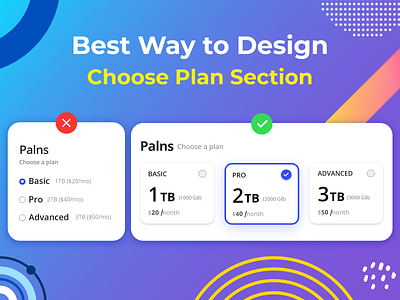 Design Option colors custom design custom theme design plan section pricing plan theme ui uiux ux