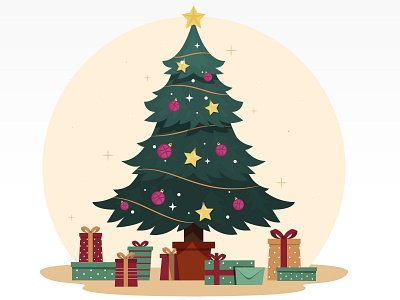 Christmas christmas christmas tree color custom design custom theme design dribbble gift illustration uiux