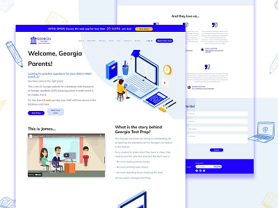 Georgia Test Prep - Redefining the way of practicing Math and EL web app web design web ui website
