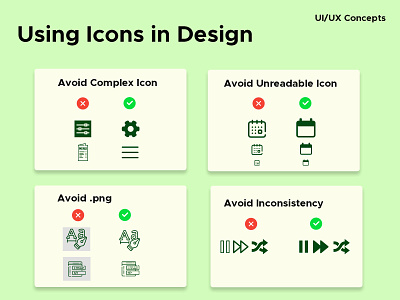 UI/UX Concepts colors consistancy design icon illustration png size ui uiux webdesign