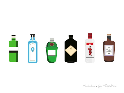 For the Love of Gin design flat illustration minimal vector