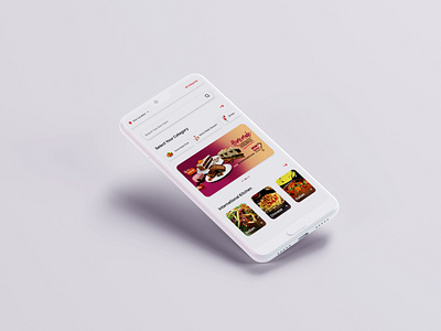 Food App Design clean ui food app food illustration restaurant ui ux white xd