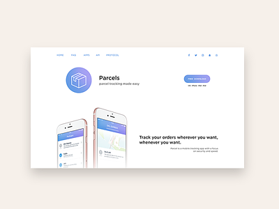 Landing Page blue buttons dailyui form landing modern page parcels ui yellow