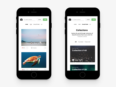 Unsplash App Concept