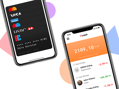 Cash Banking App app banking coin finance ios mastercard money payment ui uix ux