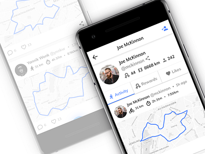 Runr — Feed & Profile activity app fitness google pixel running runr ui ux