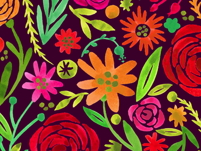 painted floral pattern flowers illustration pattern