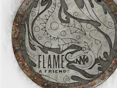 flame it! dragon flame it illustration