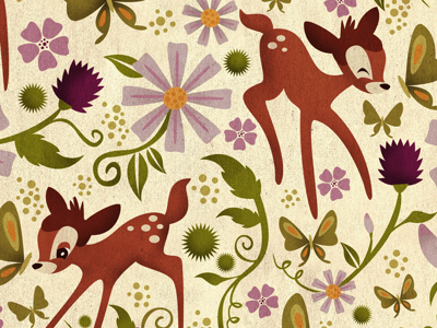 bambi pattern by Kortney Greer on Dribbble