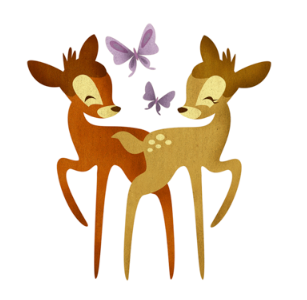 bambi love bambi disney illustration