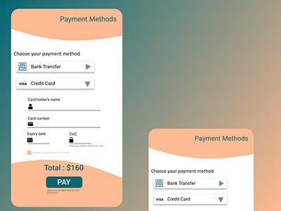 Mobile checkout page