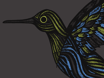 Isssue apparel bird flight hatch hummingbird illustration isssue pen and ink