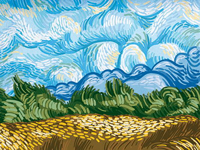 Van Gogh got hisself the blob tool and went buckwild background blob tool cloud illustration movement sky van gogh