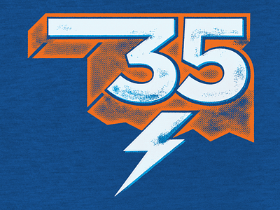 35 State Tee 35 apparel basketball kevin durant lightning bolt nba oklahoma tee the okay see thunder typography