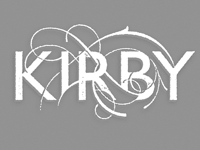 Kirby bridal embellishment flourish gill sans kirby stamp typography wedding