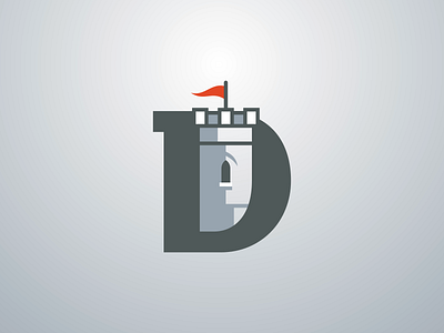 Defense Training Solutions Logo branding castle defense illustration logo mark ramparts typography