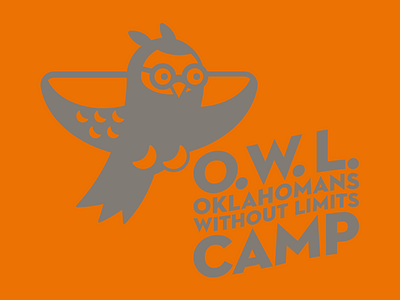 Oklahomans Without Limits blind blind camp illustration logo oklahomans without limits one color owl