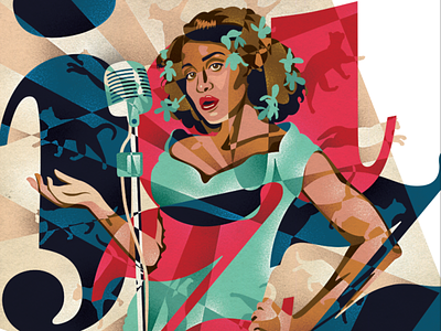 Jazz in June Poster illustration cubism illo illustrtion jazz jazz in june vector vector illustration