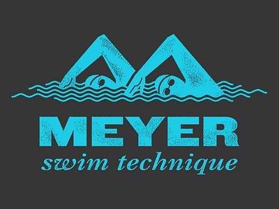 Meyer Swim Technique logo goggles illustration logo m meyer swim technique speedo swim swimming