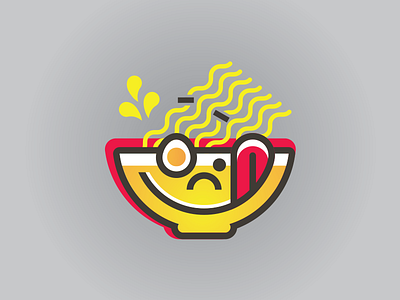 Ramen Face bowl branding egg illustration logo ramen slurp tongue