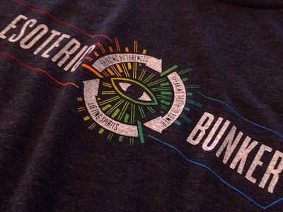 Esoteric Bunker tee print all knowing eye apparel blend logo screenprinting