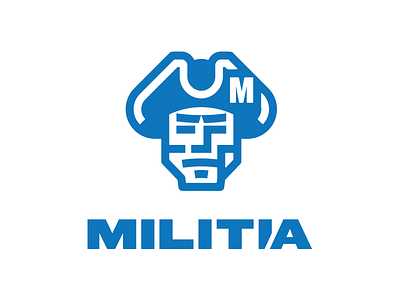 Militia Logo american football football club frown geometric logo militia soccer thick lines
