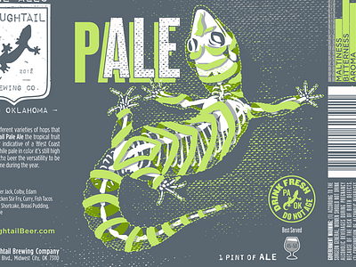 Roughtail P(ALE) beer beer branding gecko illo illustration pale pale ale polar bear roughtail roughtail brewing skeleton
