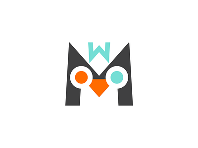Wiser Music Mark 3d glasses bird illustration logo mark owl wiser music