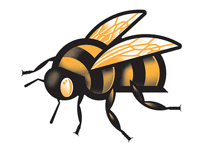 Geometric Bee Stipple Rendering