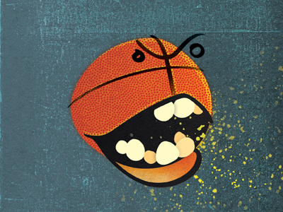 Foul Ball, Jedidiah basketball foul ball illustration monsterball rebound
