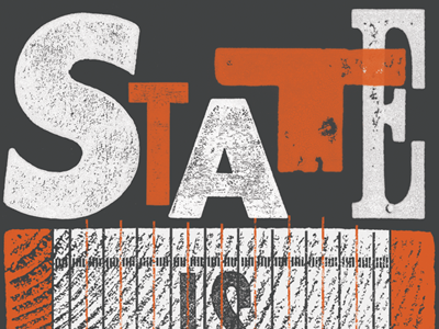 State is Great college football osu state state is great tshirt typography woodtype
