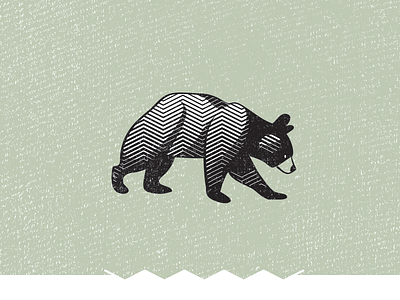 RadFive Mark bear branding chevron illustration logo mark personal mark tweed