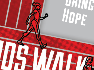 Aids Walk treatment aids walk fundraiser illustration oklahoma city poster pro bono walk