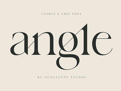 angle - unique chic font