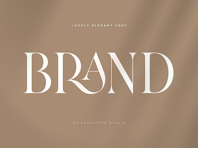 Brand Lovely Elegant Logo Font by Sensatype Studio on Dribbble