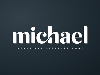 michael beautiful ligature font brand design fancy feminine icon inspiration logodesign logotype typography ux vector