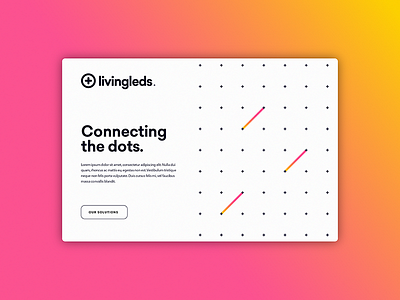 Livingleds - Connecting the dots branding card clean cross gradient logo pattern ui web weknowyou wky