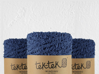 Tek Tek Rolls blue branding diy fashion logo organic packaging roll sleeve we know you wool yarn