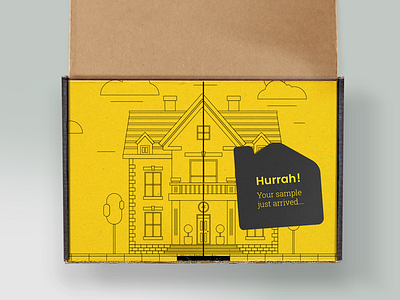 Nustone Sample Box box building facade illustration line outline packaging weknowyou wky